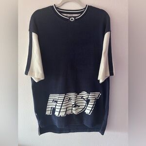 Vintage First Down, Navy and White color block style men’s Tee 90’s